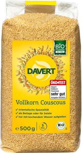 Davert Bio Vollkorn Couscous (2X 500G) Doppelpack Vegane KüChe Couscousbowl-image