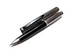 PLATINUM Fountain Pen 18K WG F nib  Black stripe