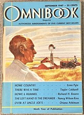 Taylor Caldwell Ernie Pyle, Nancy Wilson Ross / OMNIBOOK SEPTEMBER 1947