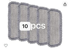 10 pack 16.5 inch Mop Pads Refills, Microfiber Reusable Replacement Grey