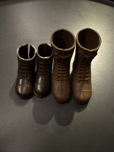Vintage Action Figures Palitoy Brown Boots 2 Pairs 1966 - Picture 2 of 4