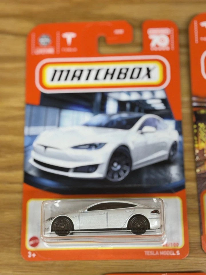Matchbox  Lot Of (7) Different Tesla Models! MINT CONDITION CARDS. Ships FREE! - Image 2 of 4