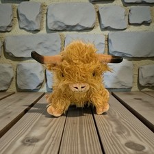 Highland Cow Plush Stuffed Animal Toy 14" Long Faux Fur Soft Cuddly Decor Gift