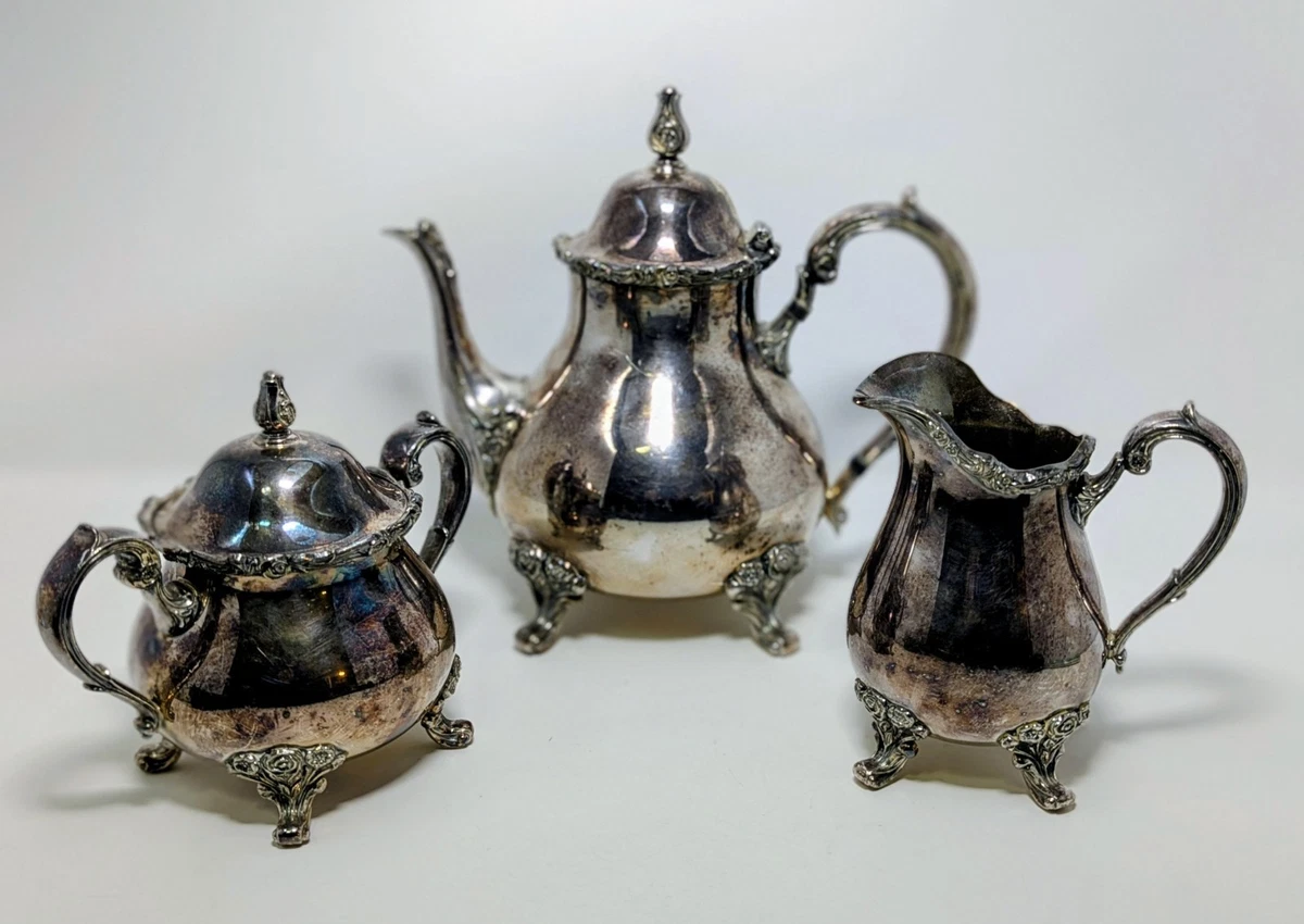 【Wilcox】 コーヒーセット 3点【シルバープレート】 Webster Wilcox In Antique Us Silver-Plated Teapots, Coffee Pots