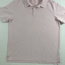 IZOD Polo Shirt Mens Size LARGE Short Sleeve Pink Knit Preppy Casual