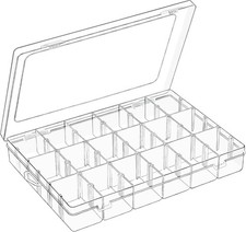 18 Grids Large Plastic Organizer Box with Adjustable Dividers