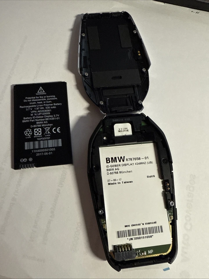 BMW LCD 740i 750i serie 750i 2016 2017 2018 2019 llave pantalla inteligente 8787658-01 Foto 2 de 4