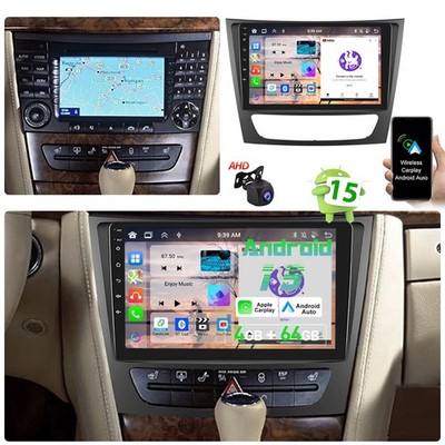 Für Benz CLS E-Class W211 W219 Android 15 Autoradio GPS Nav Apple Carplay KAMERA