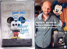RARE Disney Funko Store Exclusive Diecast Mickey Mouse Pop! Signed by Bret Iwan