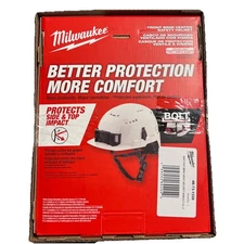 Milwaukee Front Brim Hard Hat with BOLT Accessories Type 1 Class C Helmet -...