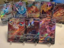 *Display Card Set*HighQuality,8pcs Evee Heroes Set,Textured"Display Card"