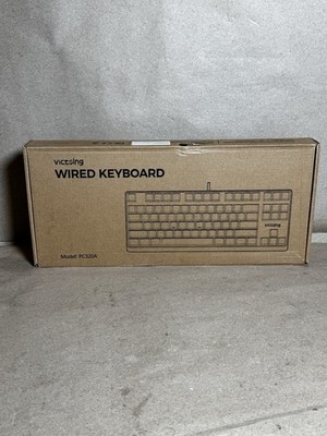 Victsing Wired Gaming Keyboard PC320A Black Clicky Mechanical Keyboard RGB Glow