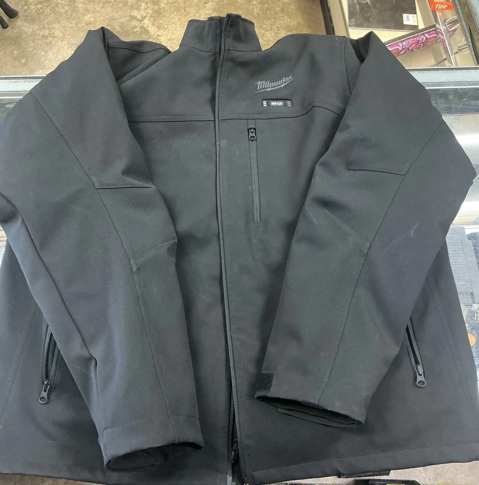 Milwaukee Mens Jacket Black Size XLM12 Heated Tough shell **Jacket Only No Chgr