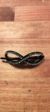 Vintage Black Rhinestone Infinity Hair Barrette Hair Clip Elegant Women...