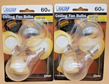 Feit Electric 60W A15 Ceiling Fan Bulbs Clear Intermediate Base 4 Pack