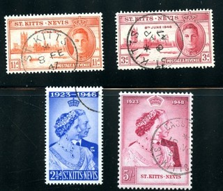 LOT 37128 USED 91 94 : STAMPS FROM ST KITTS