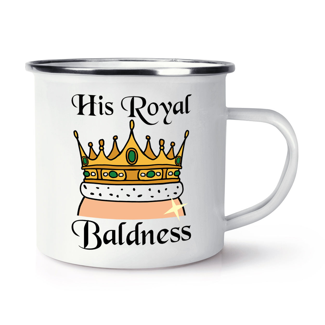 Suo Reale Calvizie Smalto Tazza Divertente Nonno Papà Old Baldi Scherzo Birthday