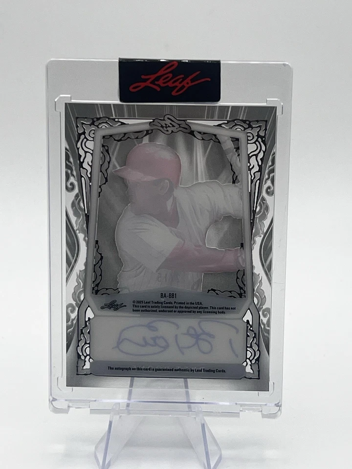 BRET BOONE reds 2025 Leaf Sports Heroes Acetate Silver AUTO /15 - Image 3 of 3