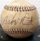 Possible Real Babe Ruth 1930s Autographed Baseball