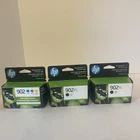 2 Hp 902xl Black & 902 Cyan Yellow Magenta Ink Cartridge Exp 11/25, 10/24 & 3/26