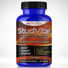 Best Testosterone Booster for Men | Libido & Energy Pills for Male Vitality-60ct