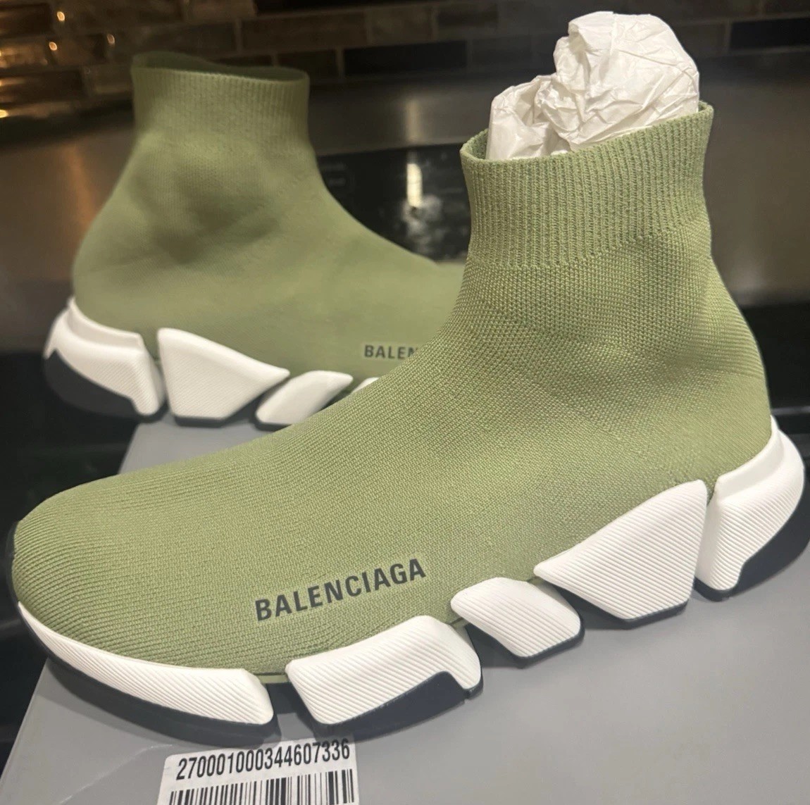 $995 Balenciaga Speed Recycled Knit Size 617239w2db23491