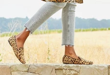 BIRDIES The Starling cheetah calf hair loafers Size 8.5