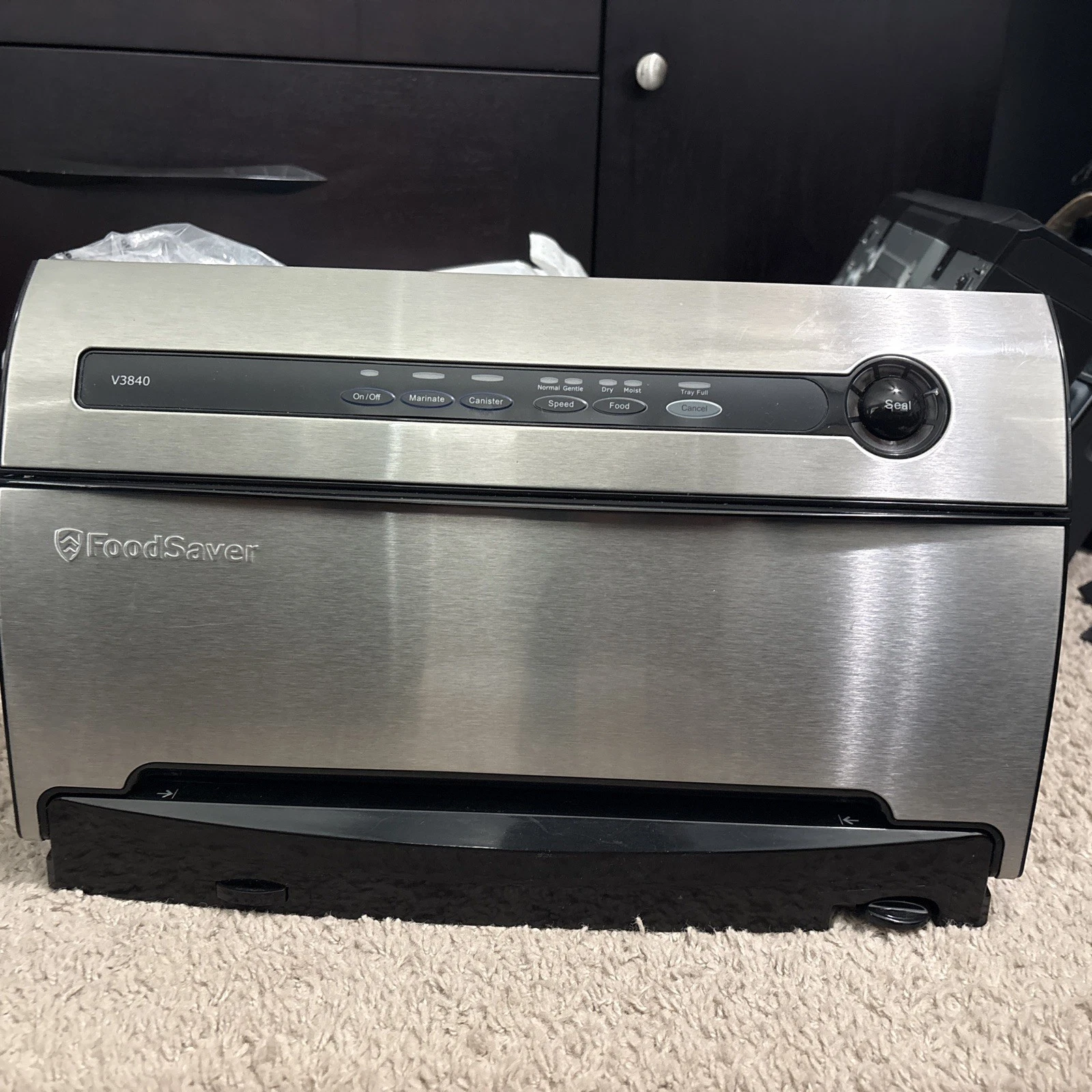FoodSaver Vacuum Sealer / Model V3840 Stainless Steel Great Condition
Opens in a new window or tab