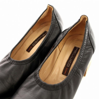 PERRICO PELLICO SUNNY PUMPS LEATHER CHUNKY HEEL 37 BLACK G PERRICO PELLICO SUNNY PUMPS LEATHER CHUNKY HEEL 37 BLACK G