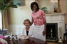Poster, Many Sizes; Nancy Reagan With Michelle Obama