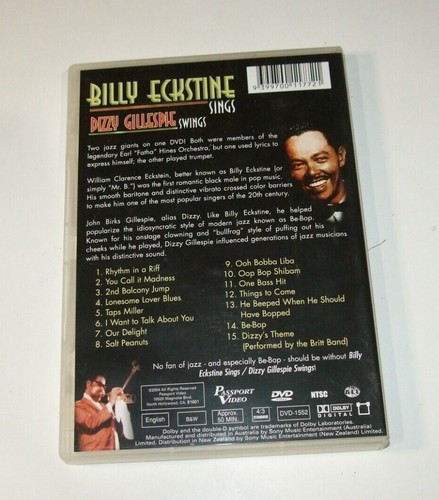 Billy Eckstine Sings Dizzy Gillespie Swings - DVD **Free Postage** - Picture 2 of 3