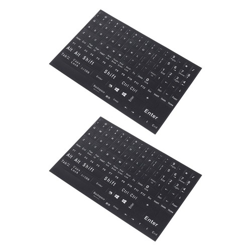 2 Sheets Englische Tastaturaufkleber Für Laptops Laptop-Tastaturaufkleber - Afbeelding 11 van 12