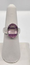 925 Sterling Silver Amethyst Ring Size 7