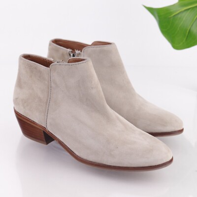 Sam Edelman Women's Petty Boots Size 8 Light Gray Suede Bootie