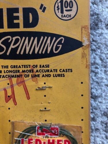 Fishing Store Display Spinning Line Card with Product Newton's Led-Head Vintage - Picture 3 of 16