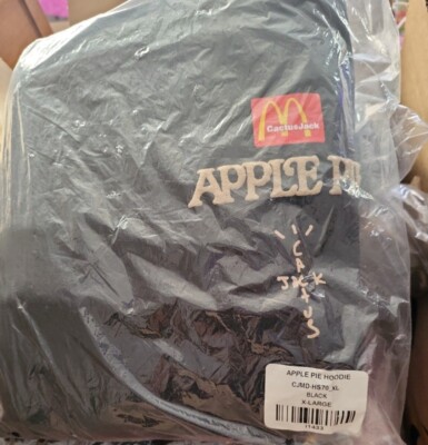Travis Scott Cactus Jack x Mcdonald s Apple Pie Hoodie Men s XLarge Black