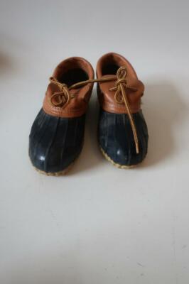 WOMENS SPORTO BLACK BROWN ANKLE DUCK RAIN GALOSHES SHOES 6 *