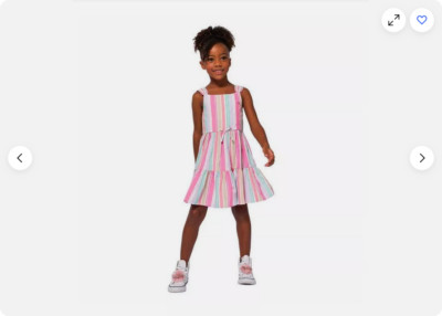 Calvin Klein Jeans  GIRLS Pink Striped KIDS Dress  (PINK STRIPES, 4T ) NWT