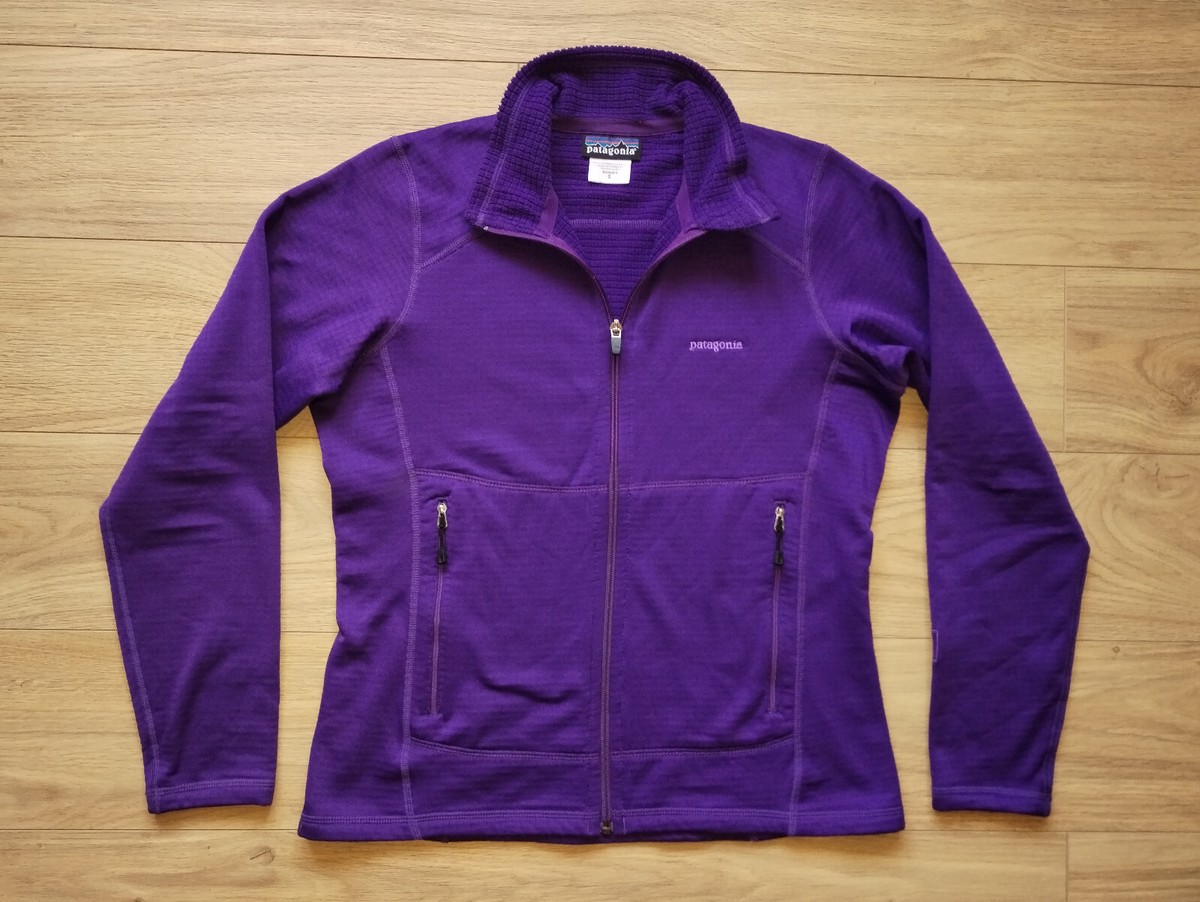 Patagonia R1 Grid Fleece Jacket Midlayer Polartec Power Dry Purple