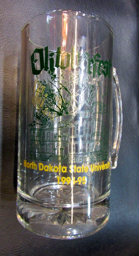 1994-1995 NDSU University Fargo ND Oktoberfest Bison Dining Service Glass Mug