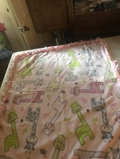 Giraffe Baby to Toddler Double Knotted Fleece Quilt 52x46