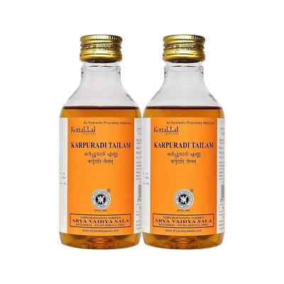 2 X Kottakkal Ayurveda Karpuradi Tailam 200ML Relieve Cramps,Joint & Muscle Pain