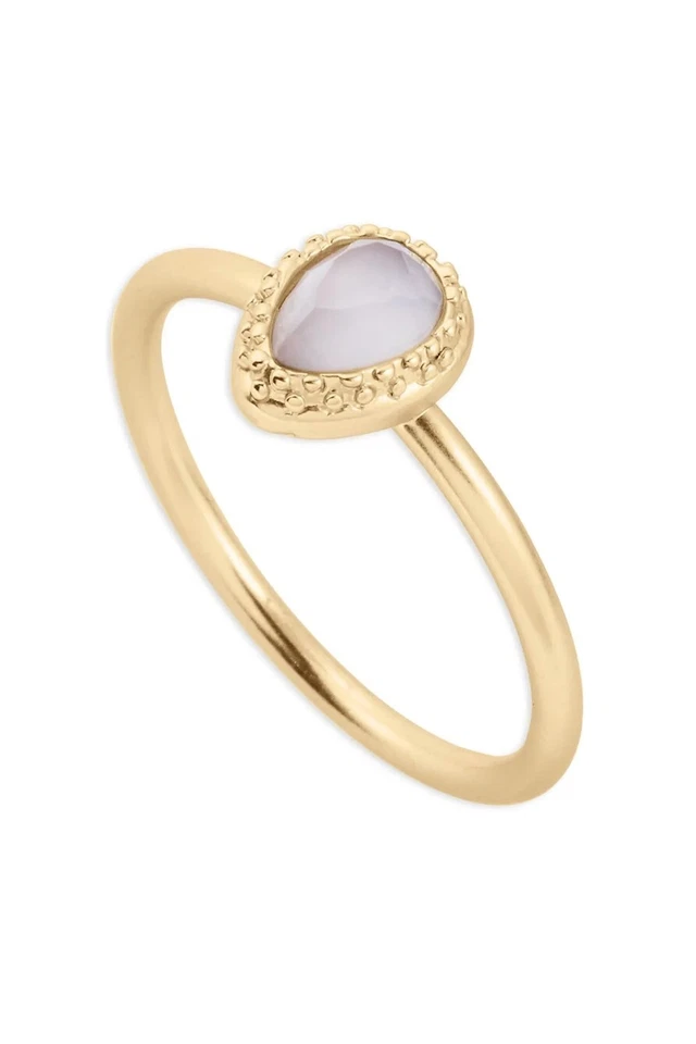 Nuevo anillo delicado Lucky Brand Star 4 piezas Pila en dos tonos/lavanda Foto 3 de 4