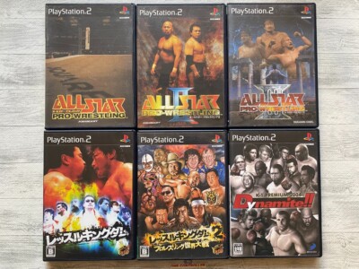 SONY PS2 All Star Pro Wrestling 1 2 3 & Wrestle Kingdom 1 2 & K-1 2004 Dynamite
