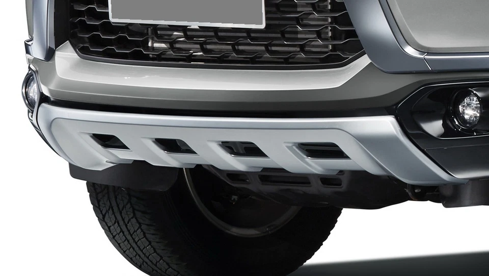 Se adapta a Mitsubishi Pajero Montero Sport revestimiento delantero bajo parachoques plateado 15 16 17 Foto 2 de 4