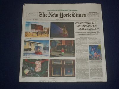 2020 DECEMBER 25 NEW YORK TIMES -CEMENTING SPLIT, BRITAIN & E.U. SEAL TRADE DEAL