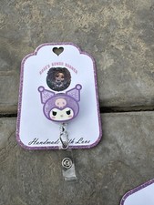 Kuromi Badge Reels, Kuromi Bundle, RN, CNA, Badge Holder, ID Retractable...