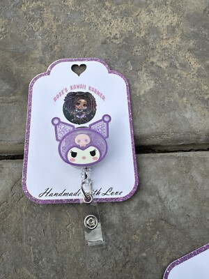 Kuromi Badge Reels, Kuromi Bundle, RN, CNA, Badge Holder, ID Retractable...