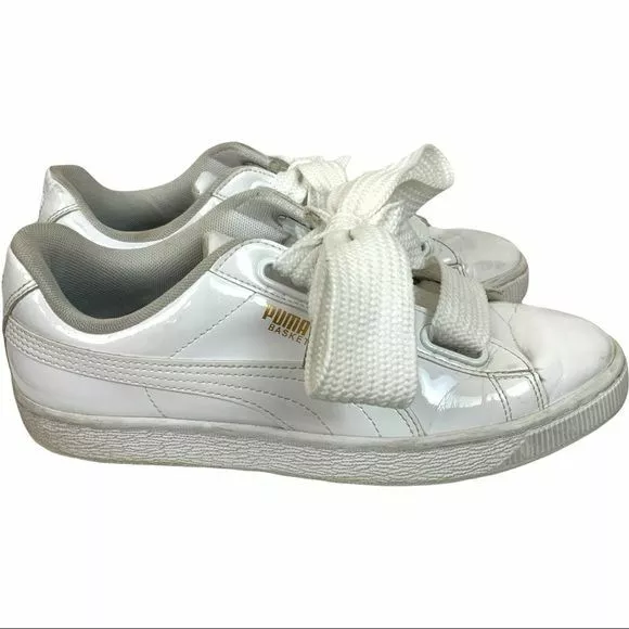 Basket Heart Sneaker In White Size 9 Woven Lacing |