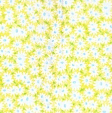 Feline Drive Fabric PACKED DAISIES Yellow Floral Fat Quarter 18" x 22"  FQ